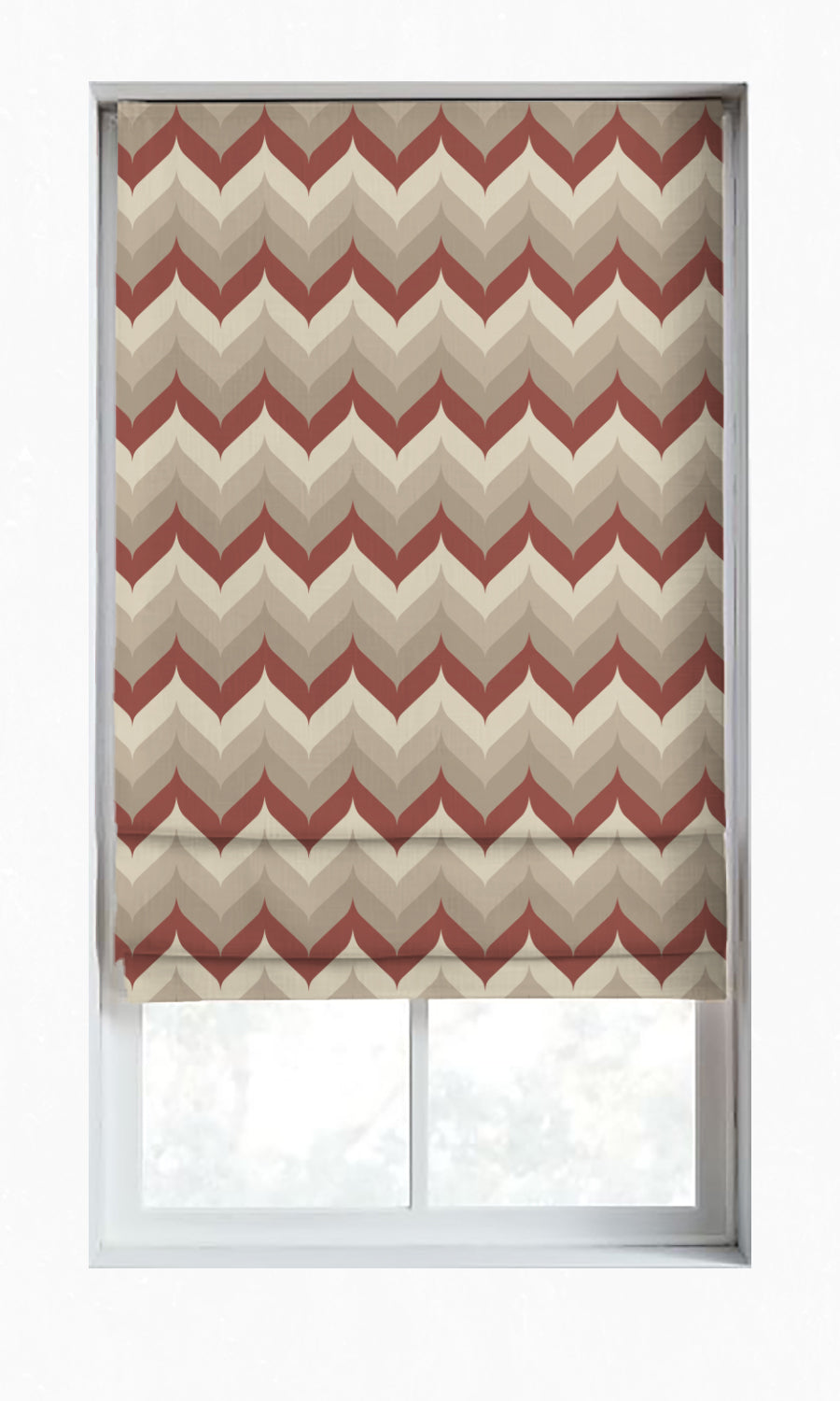 Dimout Window Treatments Fabric By the Yard (Red/ Beige/ Pale Grey)