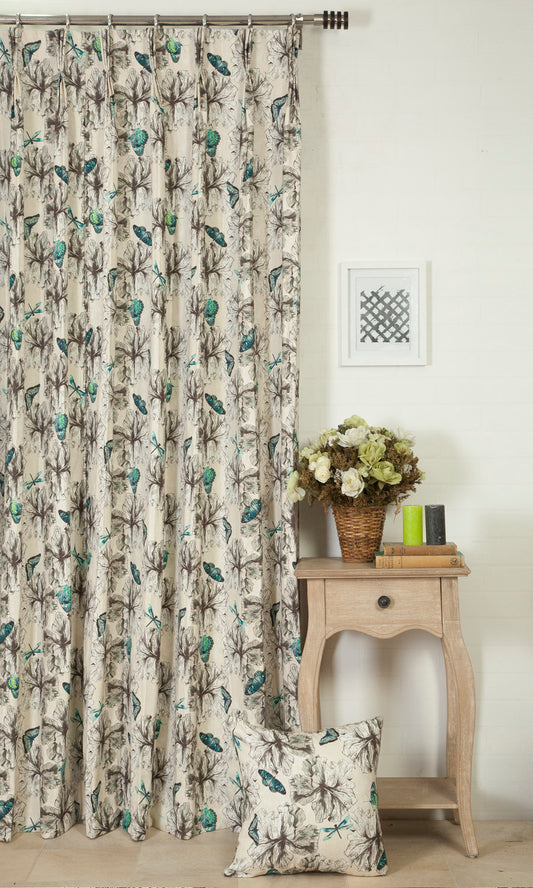 Butterfly Print Cotton Shades (Blue)