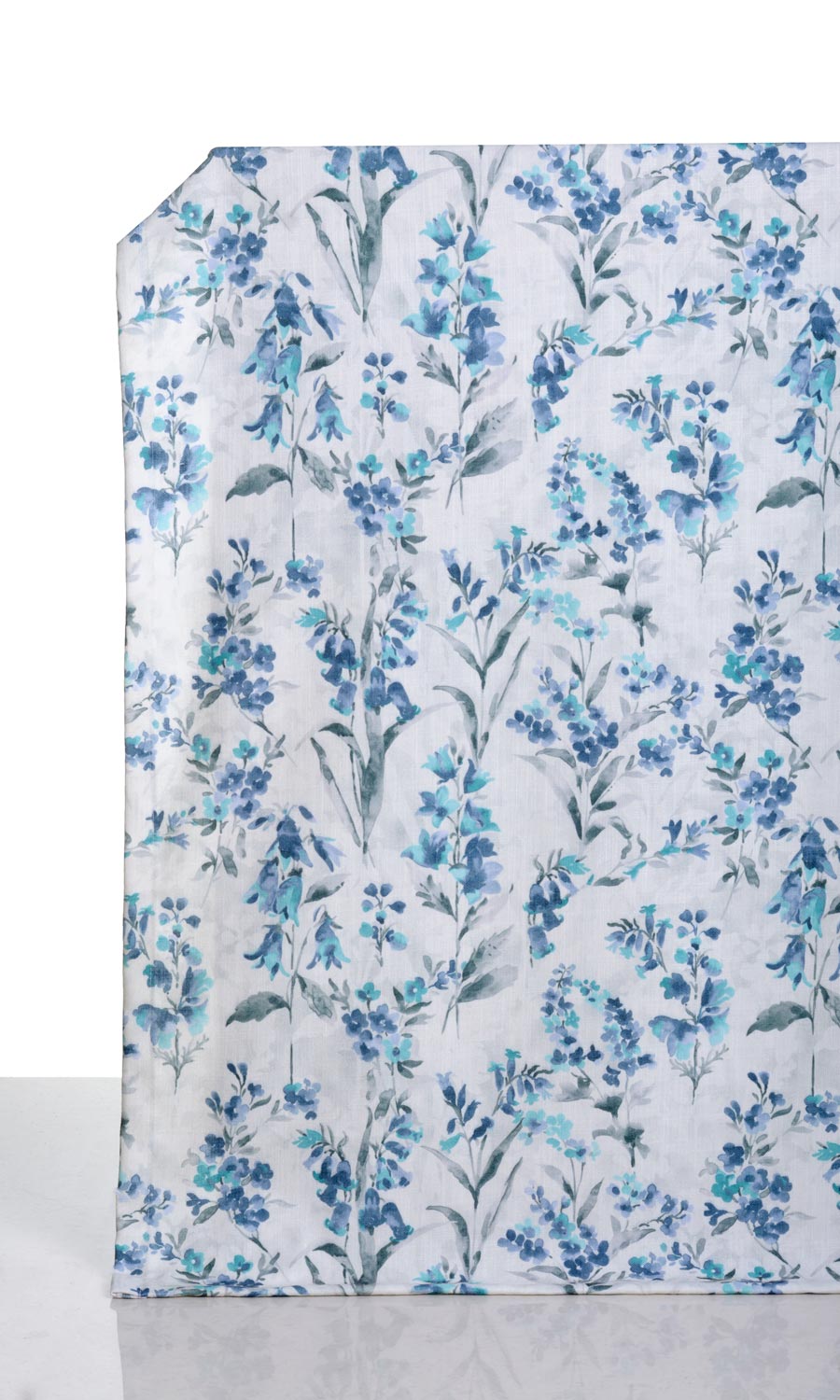 Floral Print Home Textile Fabric Material Sample (Blue/ Grey)