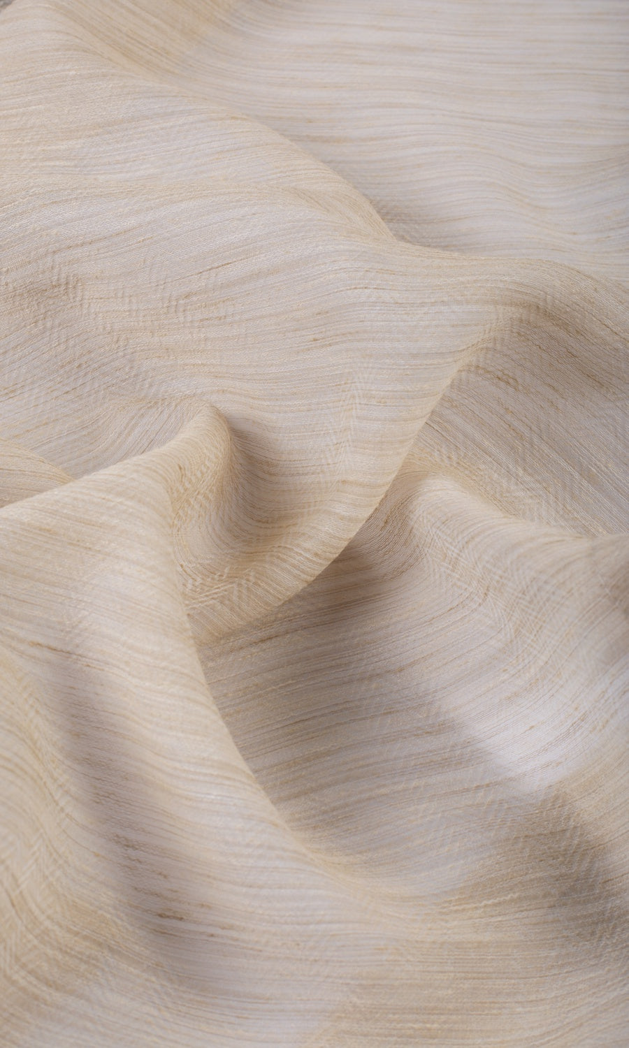 Textured Sheer Fabric Sample for Roman Blinds & Shades (Ivory Beige)