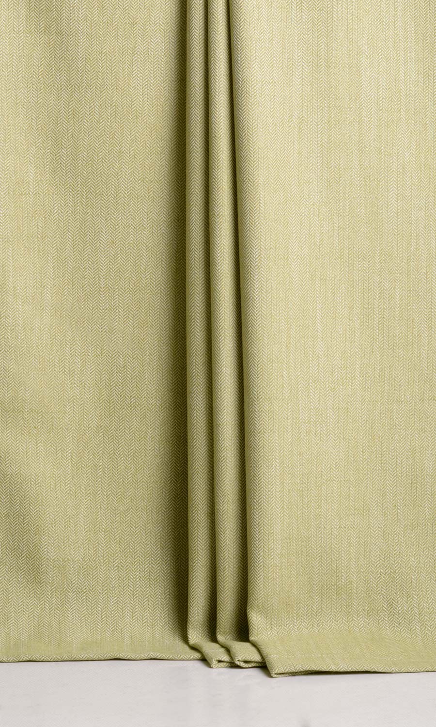 Herringbone Textured Fabric By the Yard for Curtains & Drapes (Green)