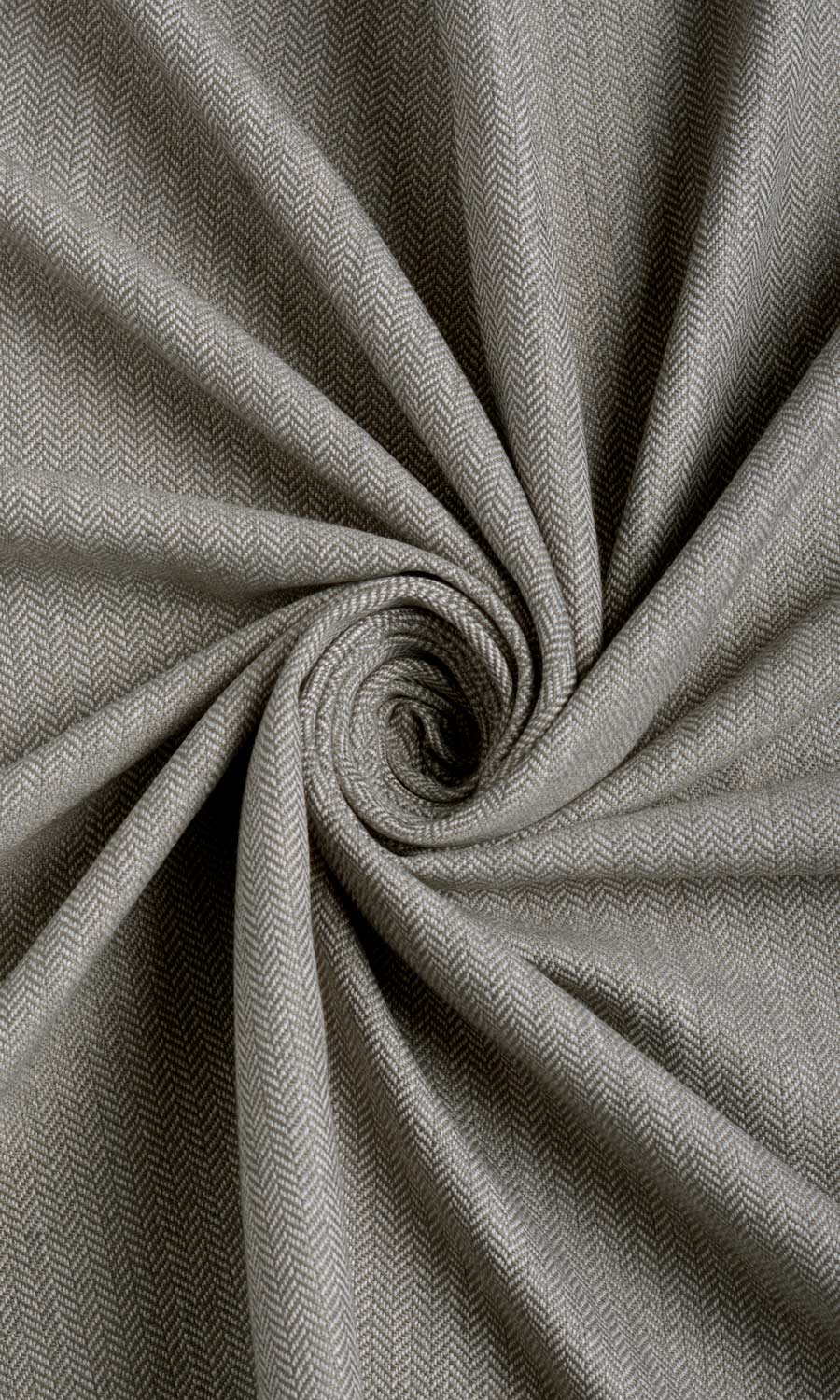 Herringbone Textured Home Décor Fabric By the Yard (Deep Gray)