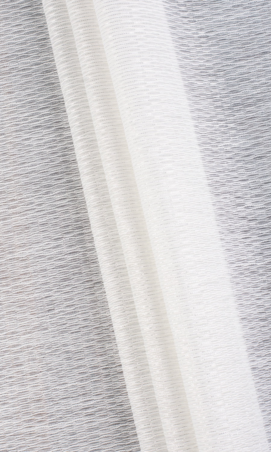 Textured Sheer Window Treatments Fabric Sample (White)