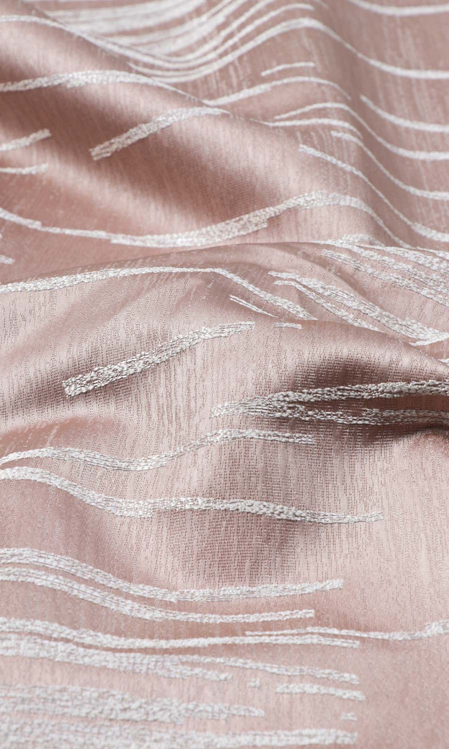 Abstract Patterned Fabric Sample for Roman Blinds & Shades (Blush Pink)