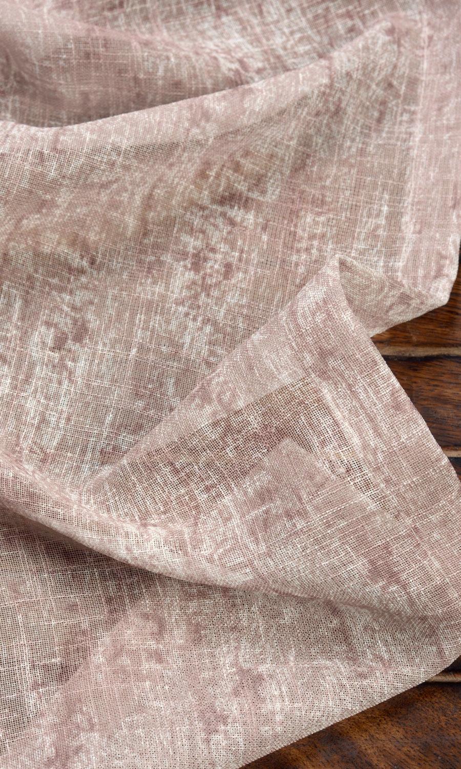 Textured Sheer Window Treatments Fabric Sample (Brown)