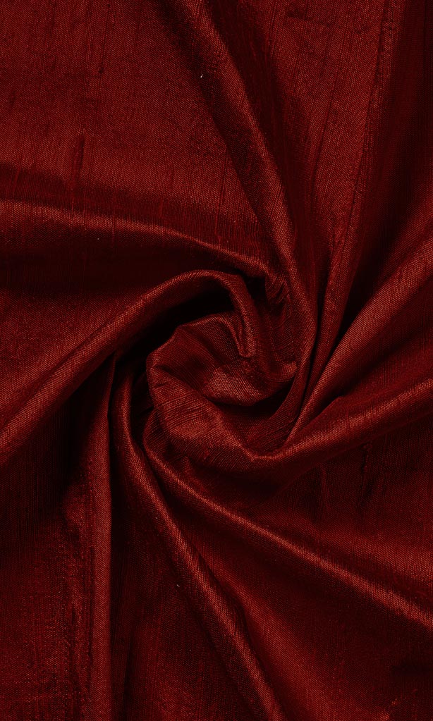 Dupioni Silk Home Décor Fabric By the Yard (Maroon/ Burgundy Red)