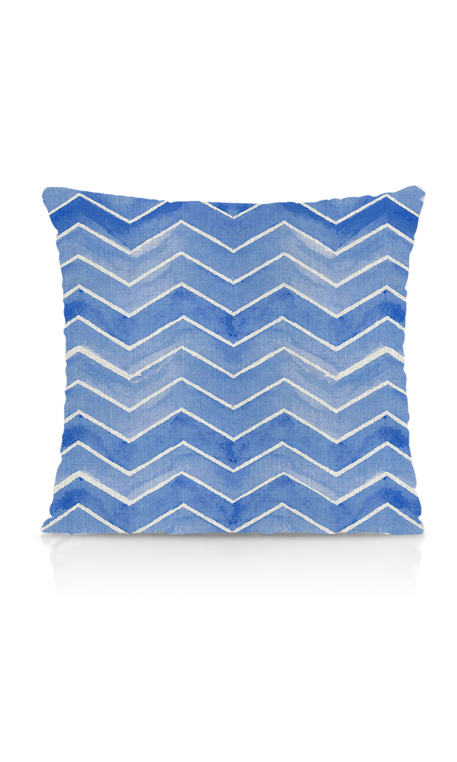 Chevron Print Home Textile Fabric Material By the Metre (Eggshell White/ Blue)