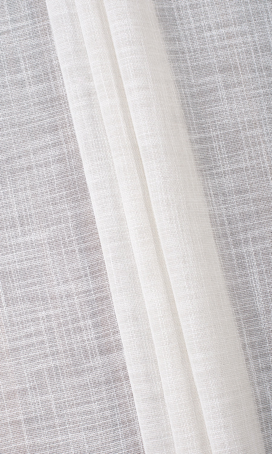 Textured Sheer Free Fabric Material Sample (Alabaster White)
