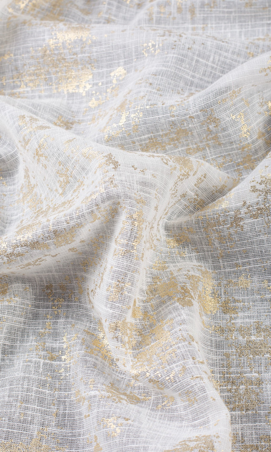 Textured Semi-Sheer Fabric Sample for Roman Blinds & Shades (Cream/ Golden)