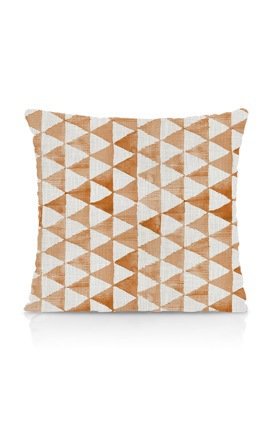 Geo-Print Home Textile Fabric Material By the Metre (White/ Burnt Orange)