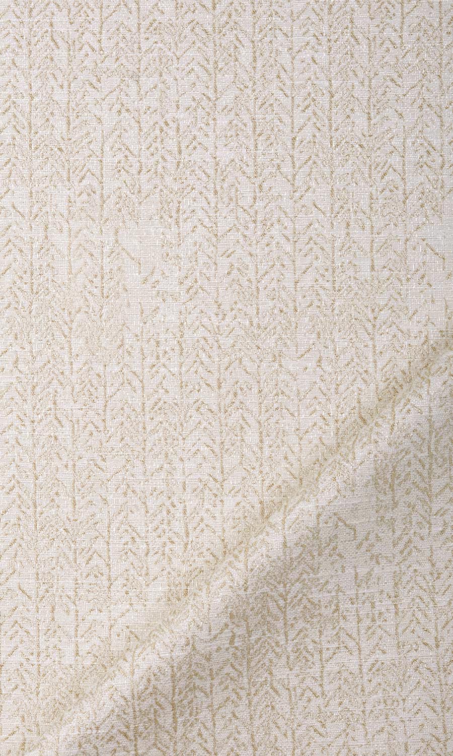 Herringbone Print Home Textile Fabric Material By the Yard (Off White/ Pale Beige)