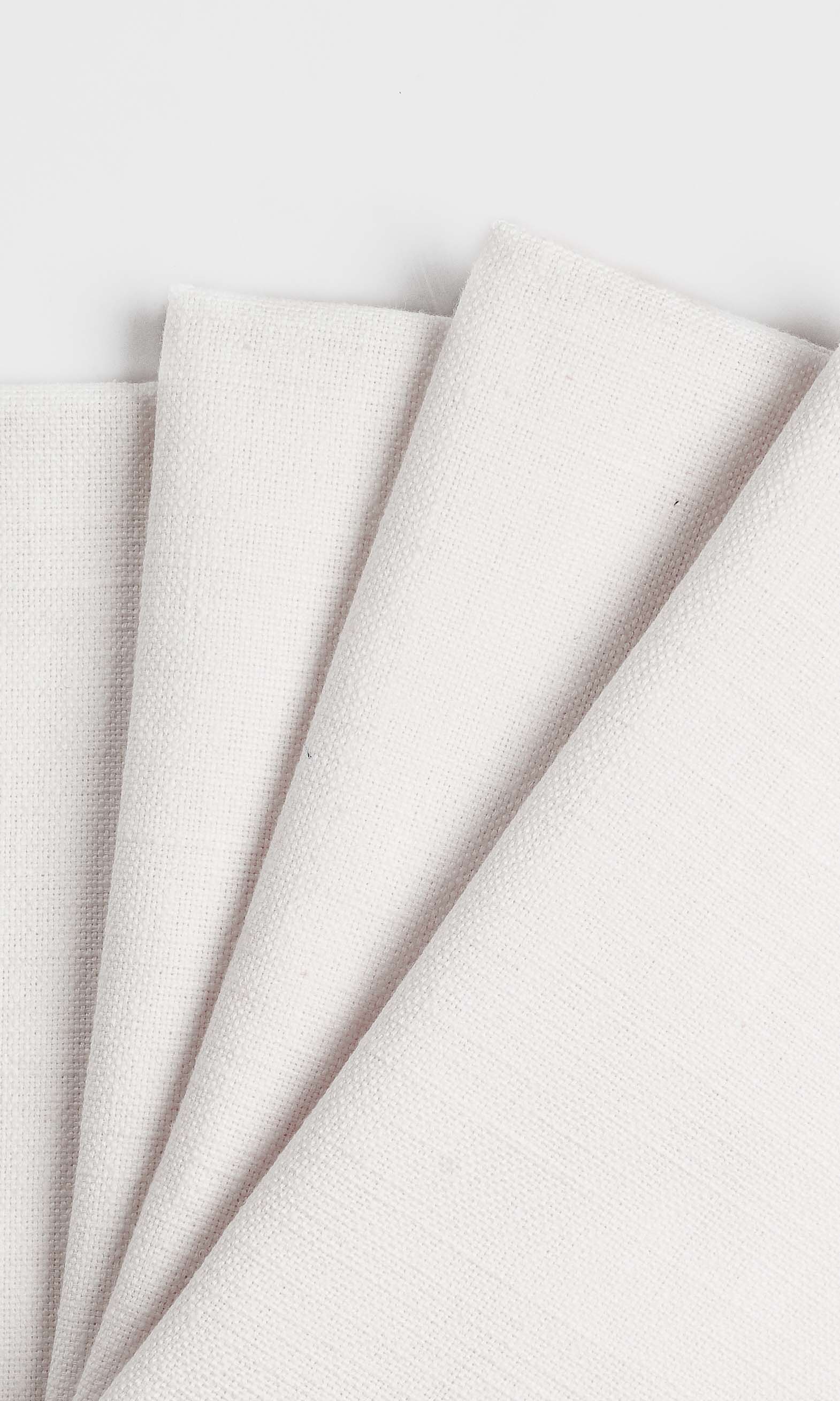 Linen Window Treatments Fabric By the Yard (White)