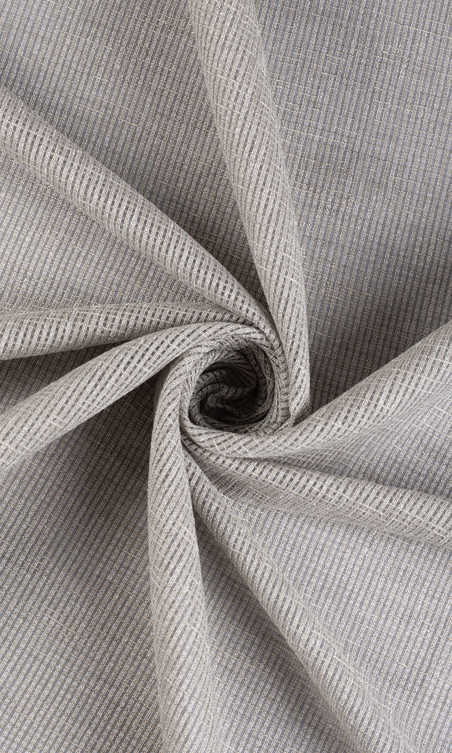 Checkered Sheer Free Fabric Material Sample (Grey)