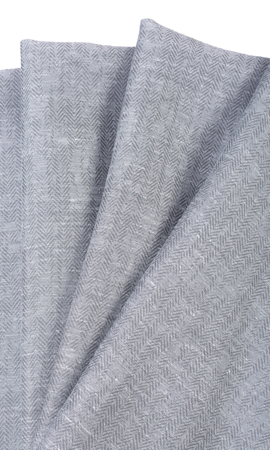 Chevron Textured Sheer Fabric By the Yard for Curtains & Drapes (Cool Grey)