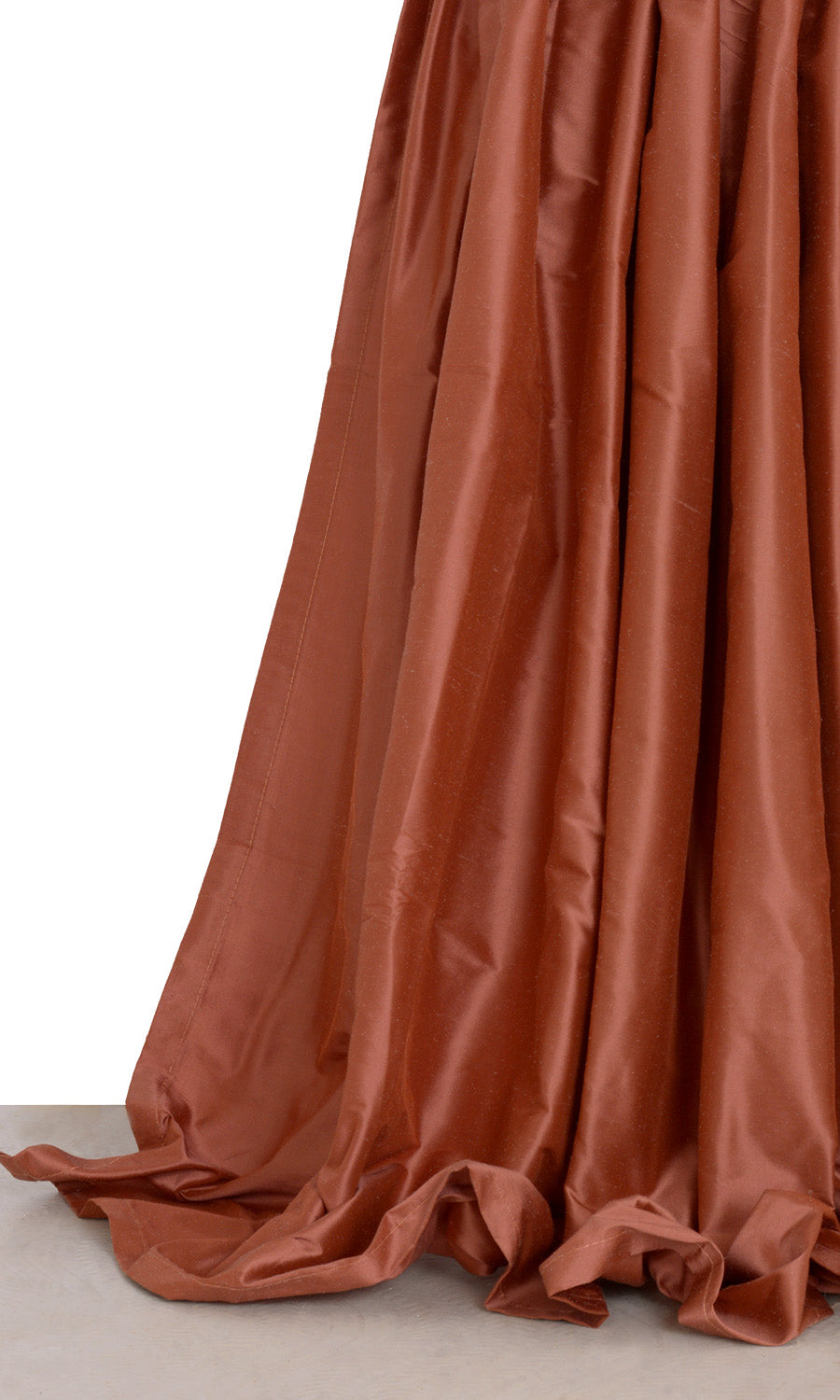 Shantung Silk Window Treatments Fabric Sample (Persian Red)