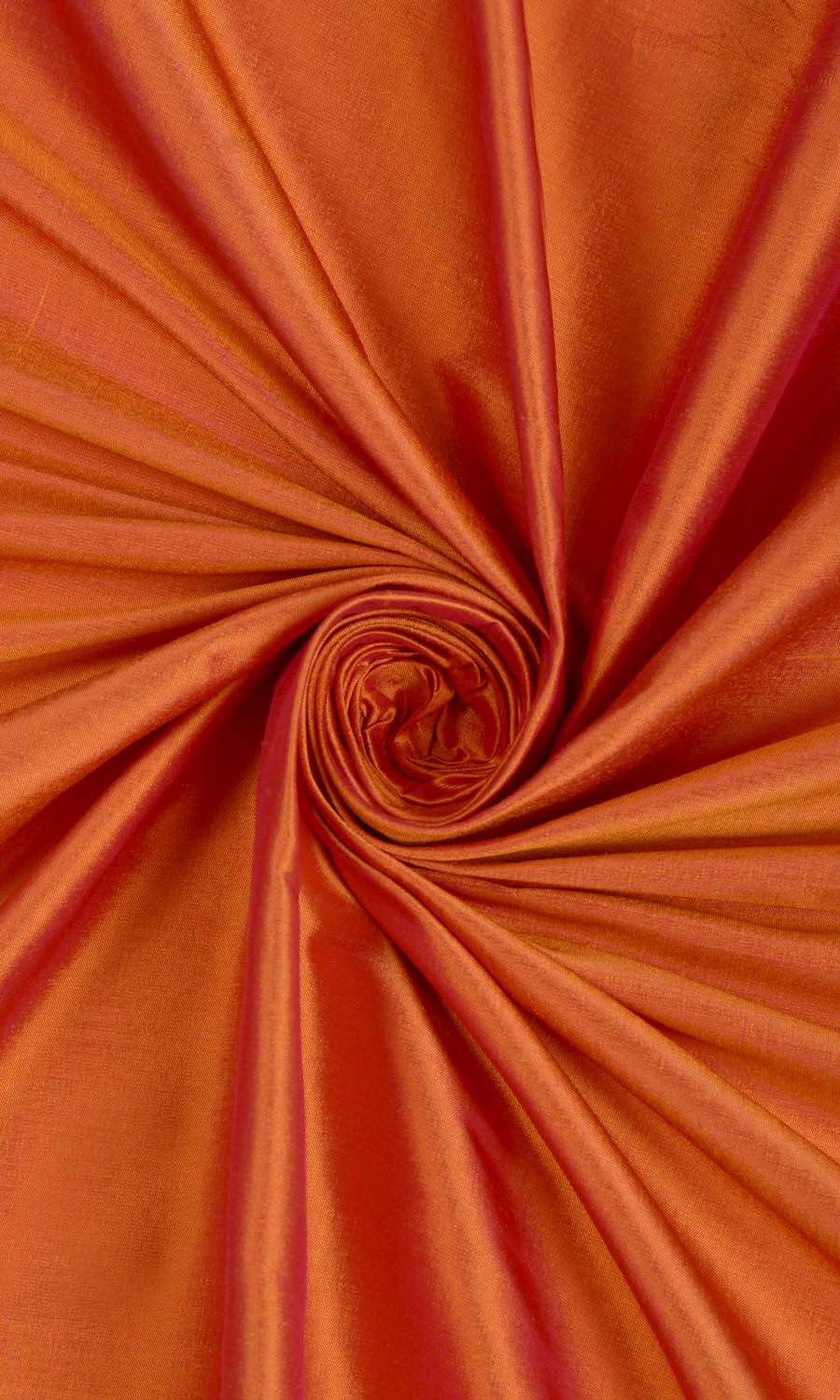 Shantung Silk Home Décor Fabric By the Yard (Saffron Orange)