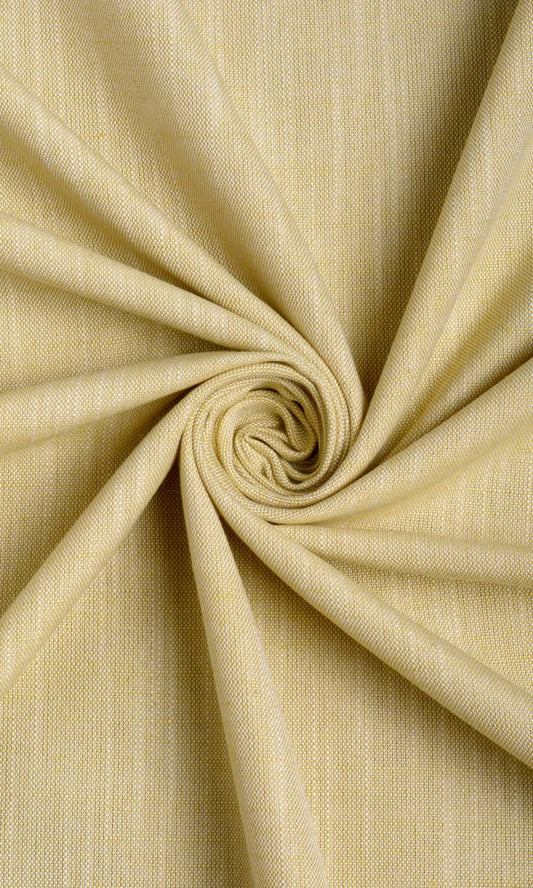 Plain Linen Texture Home Décor Fabric By the Yard (Yellow)