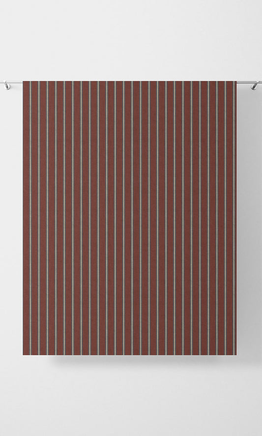Striped Home Décor Fabric By the Yard (Red & Grey)