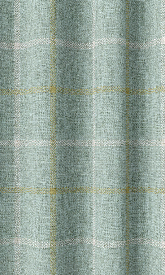 Check Patterned Home Décor Fabric By the Yard (Aqua Blue)