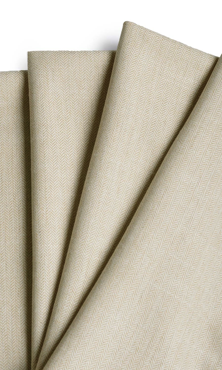 Herringbone Textured Window Treatments Fabric By the Yard (Beige)