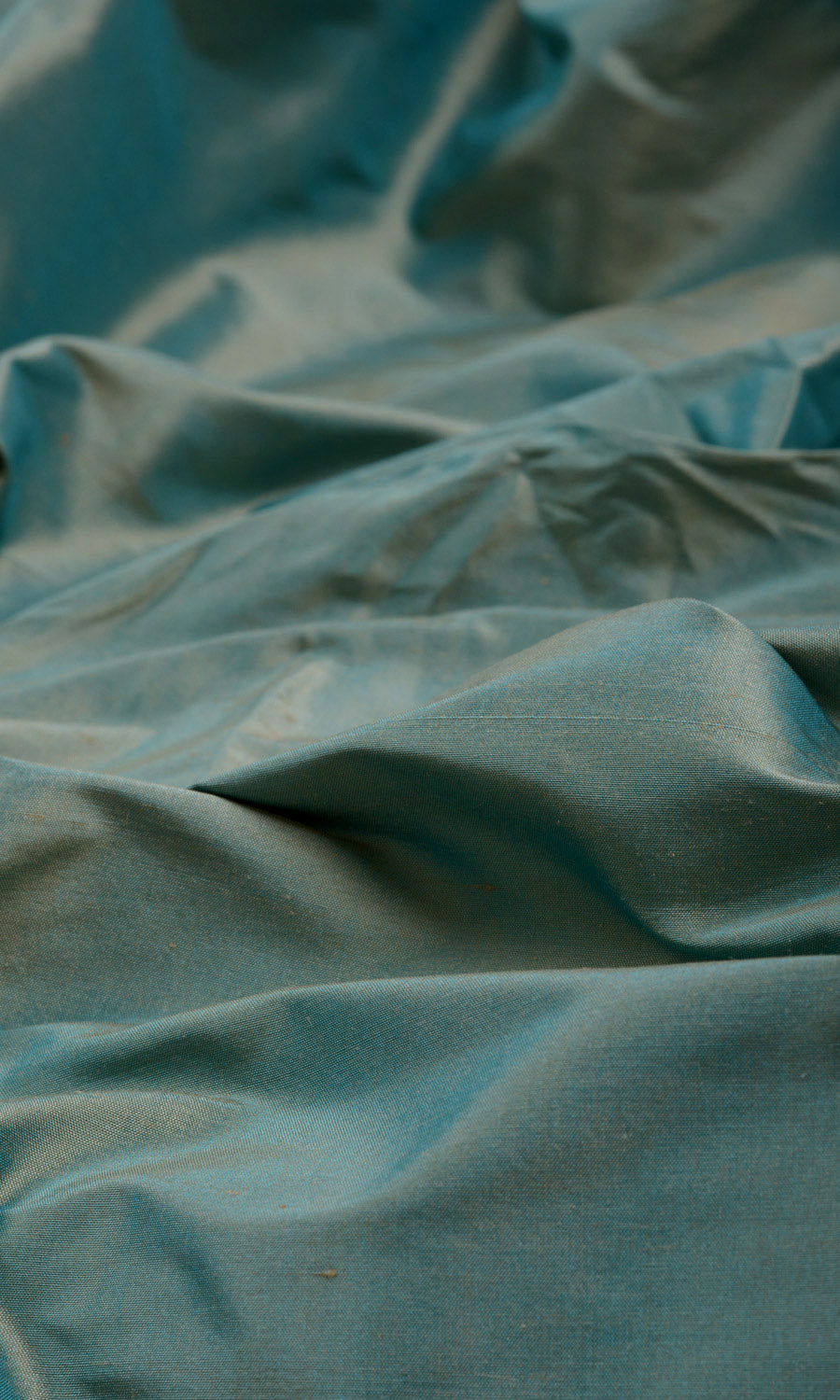 Shantung Silk Home Textile Fabric Material By the Yard (Turquoise Blue)