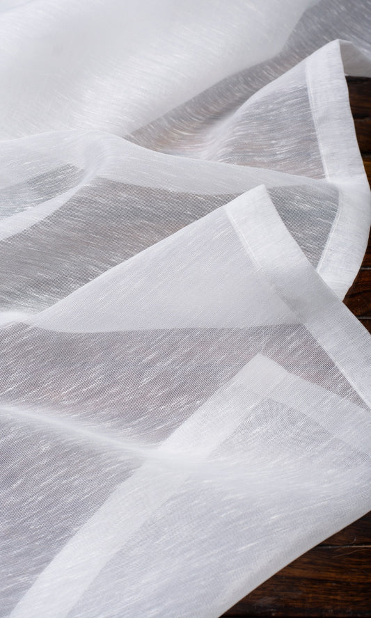 Sheer / Voile Home Décor Fabric By the Yard (Snow White)