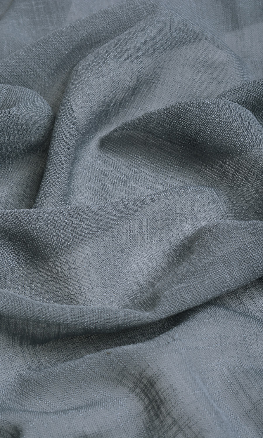 Linen Textured Sheer Window Treatments Fabric By the Yard (Grey)