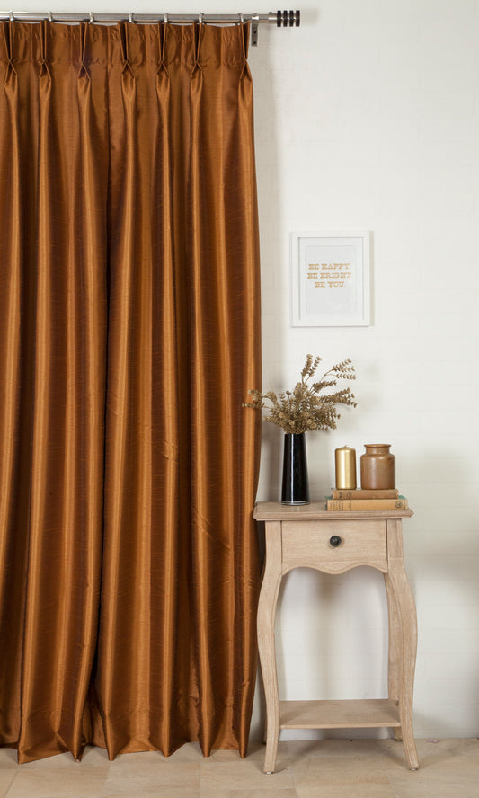Faux Silk Blinds (Brown)