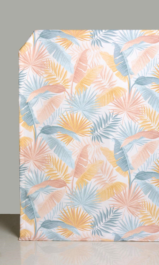 Botanical Floral Home Décor Fabric By the Yard (Pink/ Blue/ Yellow)