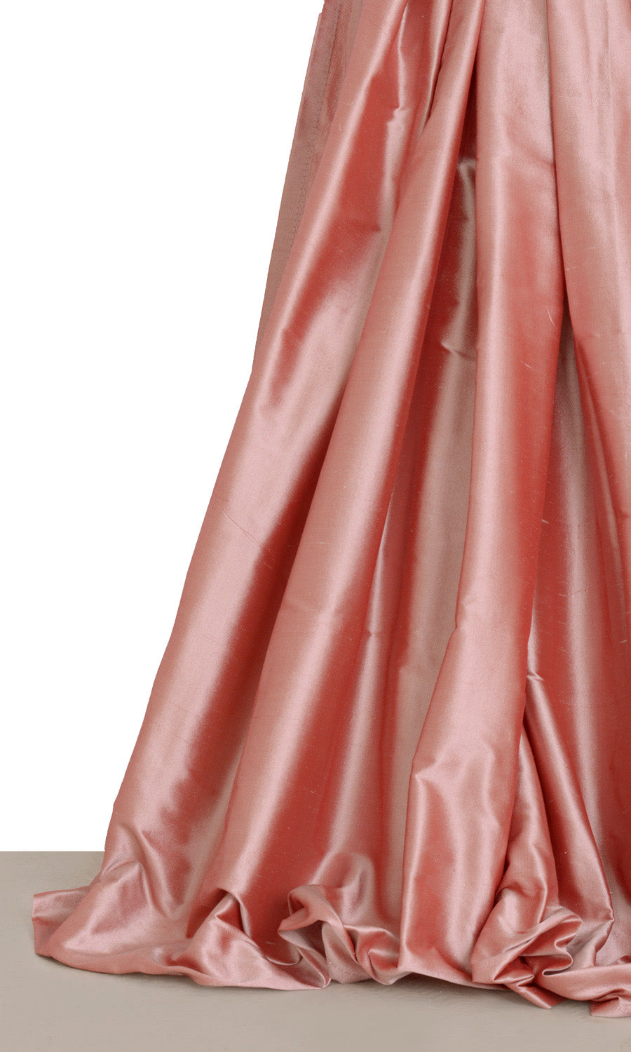 Shantung Silk Window Treatments Fabric By the Yard (Blush Pink/ Red)