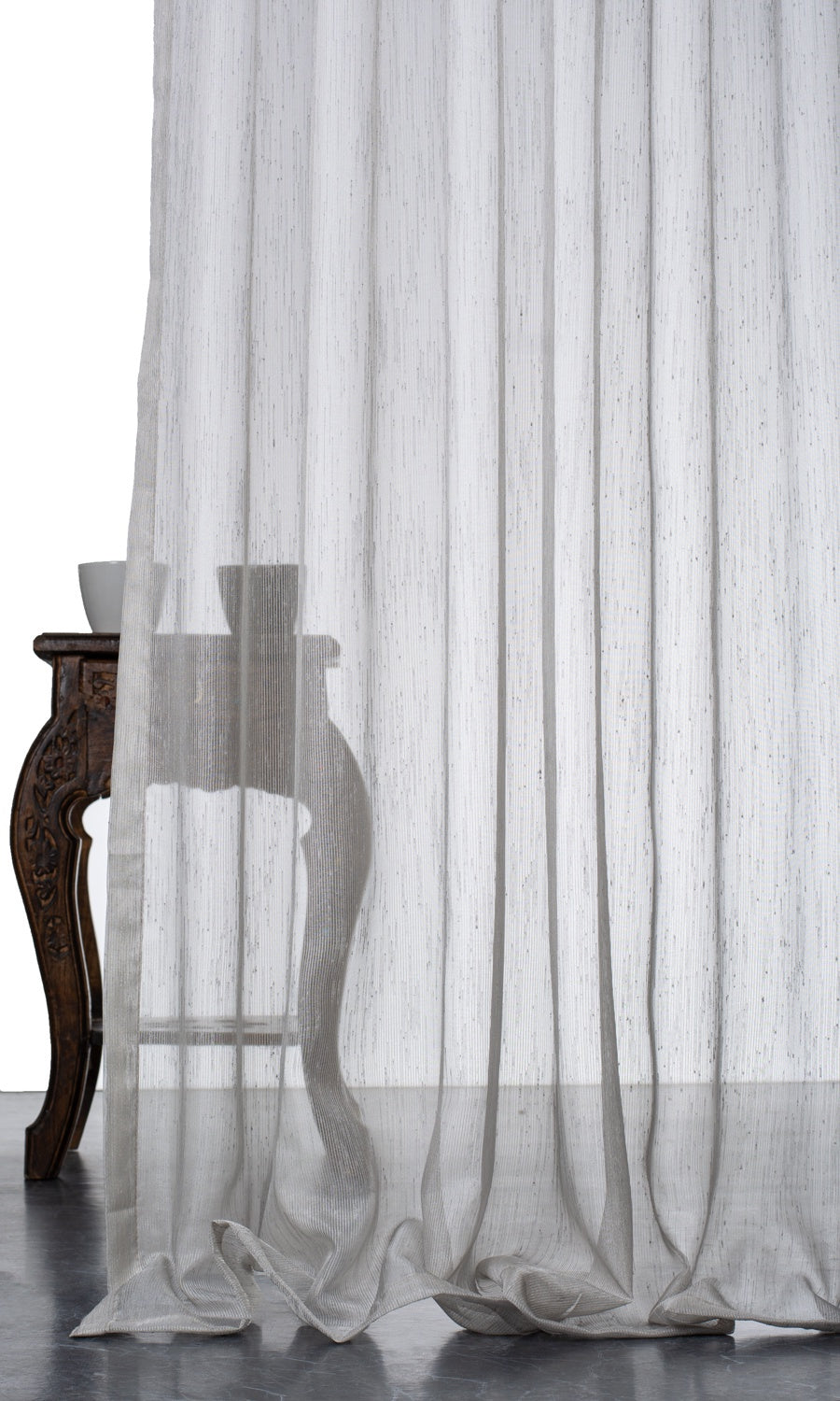 Sheer Home Décor Fabric By the Yard (Silver-Gray)
