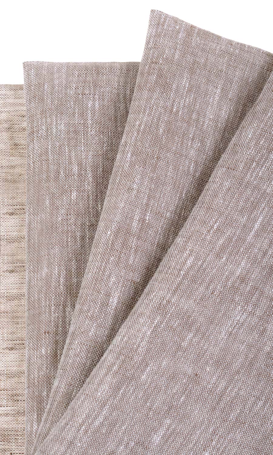 Linen Sheer Fabric By the Yard for Curtains & Drapes (Brown)