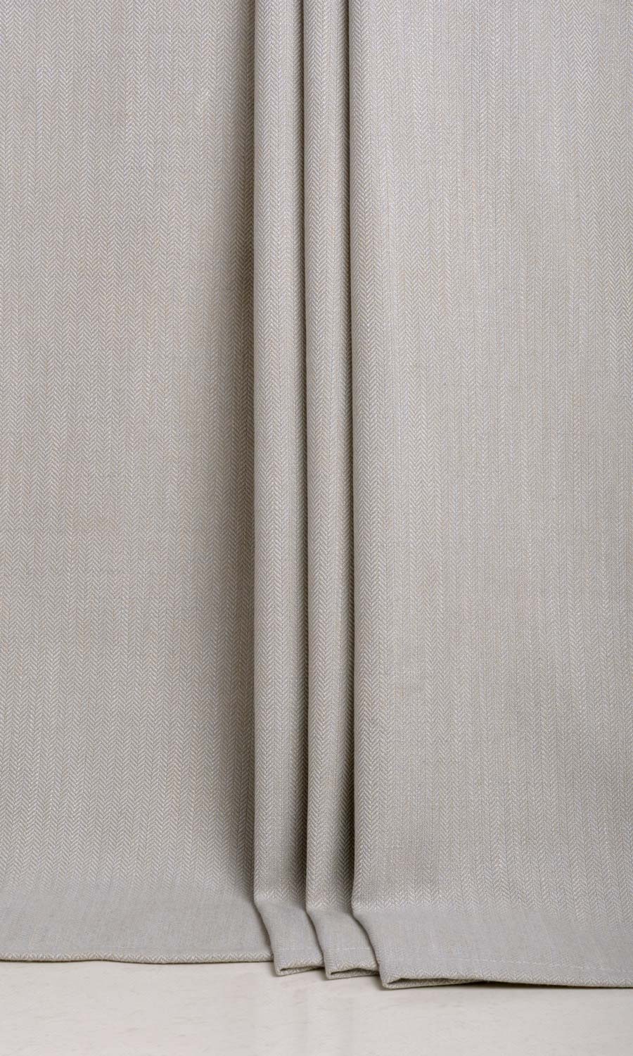 Herringbone Textured Fabric Material By the Yard (Pale Grey)