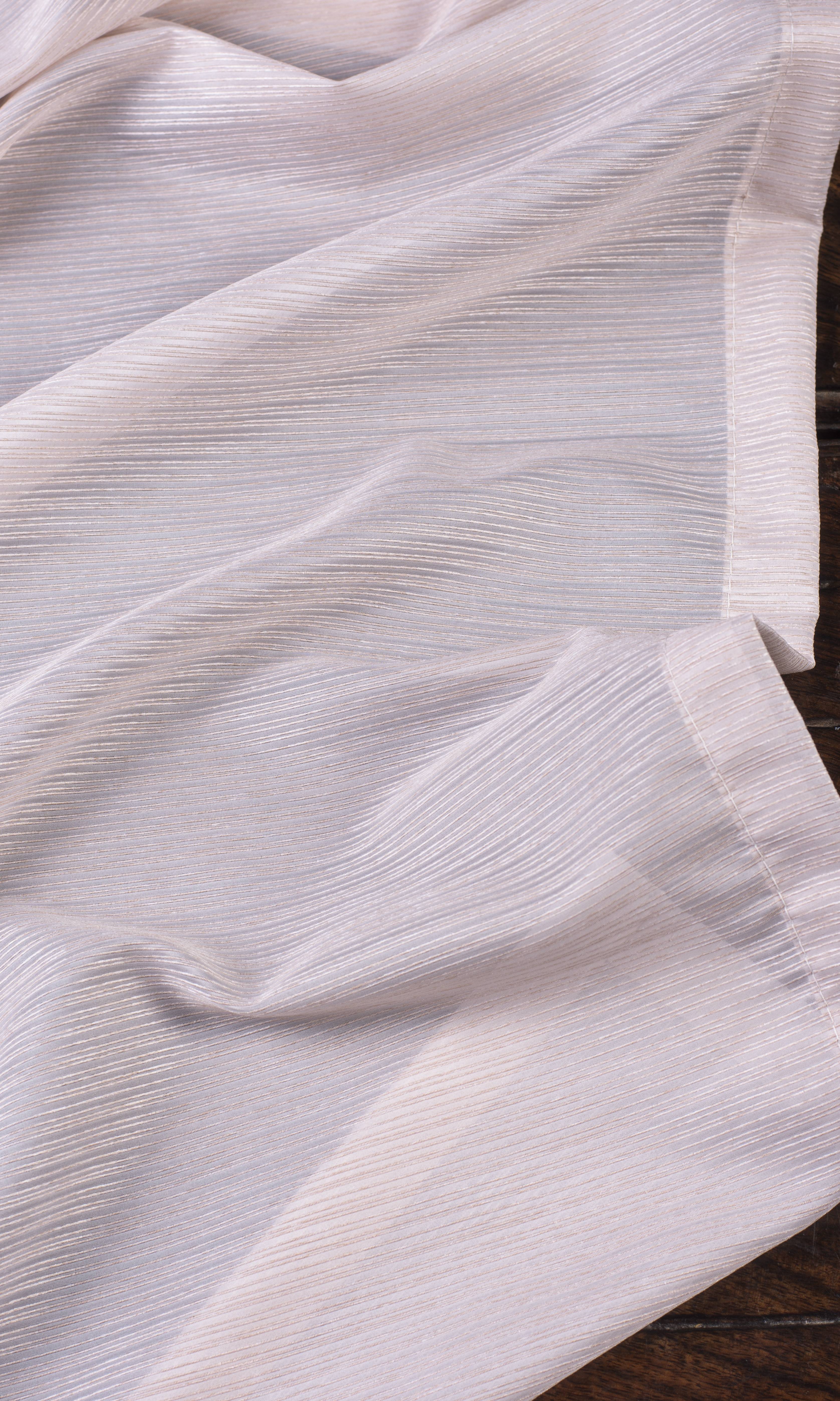 Striped Sheer Home Textile Fabric Material By the Yard (Pastel Pink)
