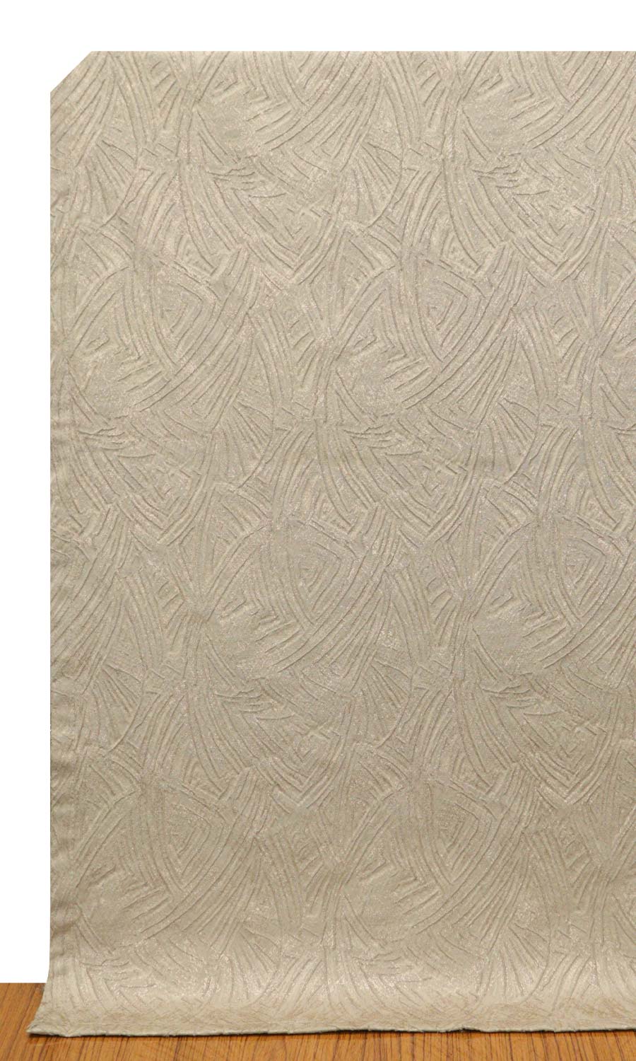 Self-Patterned Poly-Cotton Window Treatments Fabric By the Yard (Caramel Brown)