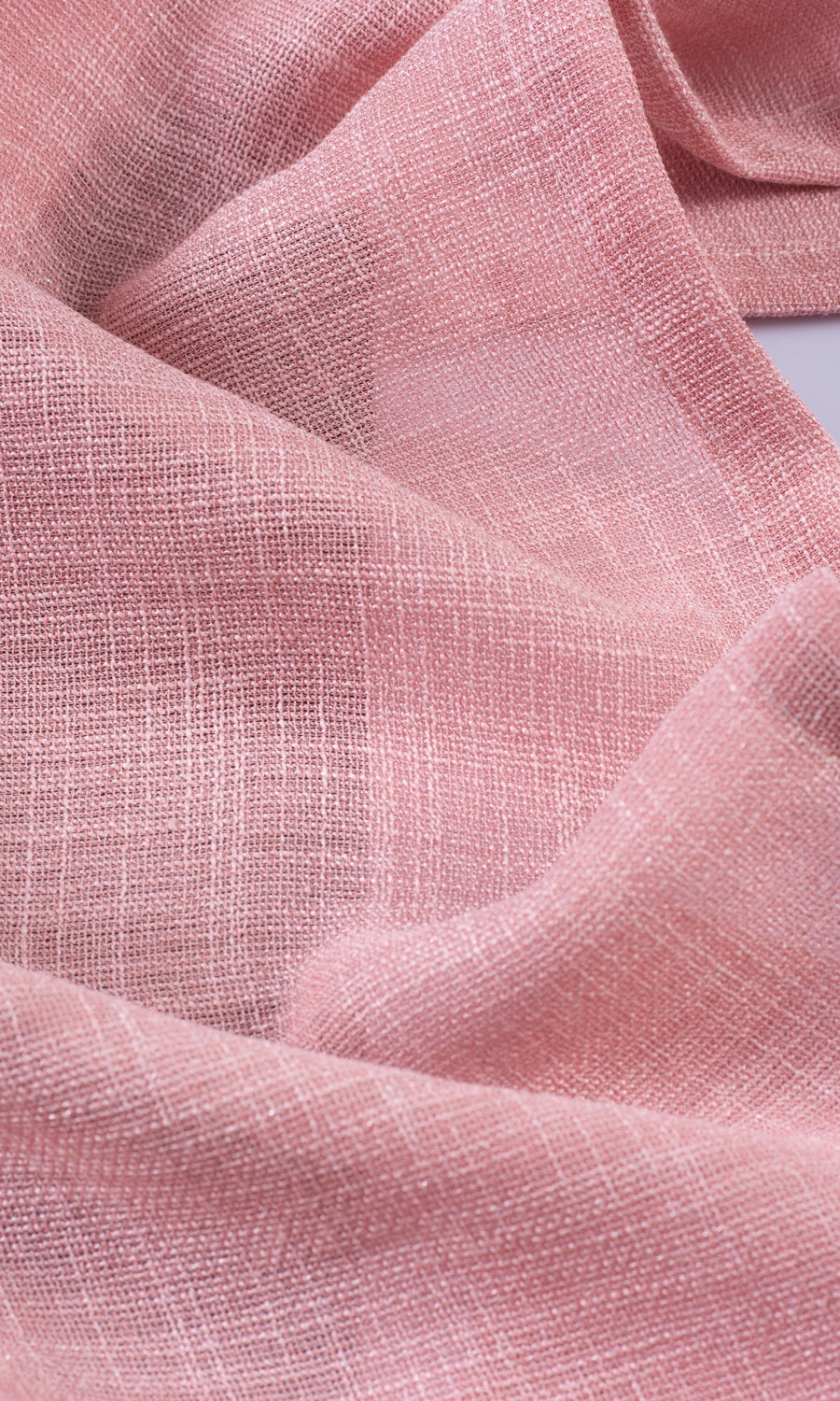 Textured Sheer Fabric Material By the Yard (Pink)