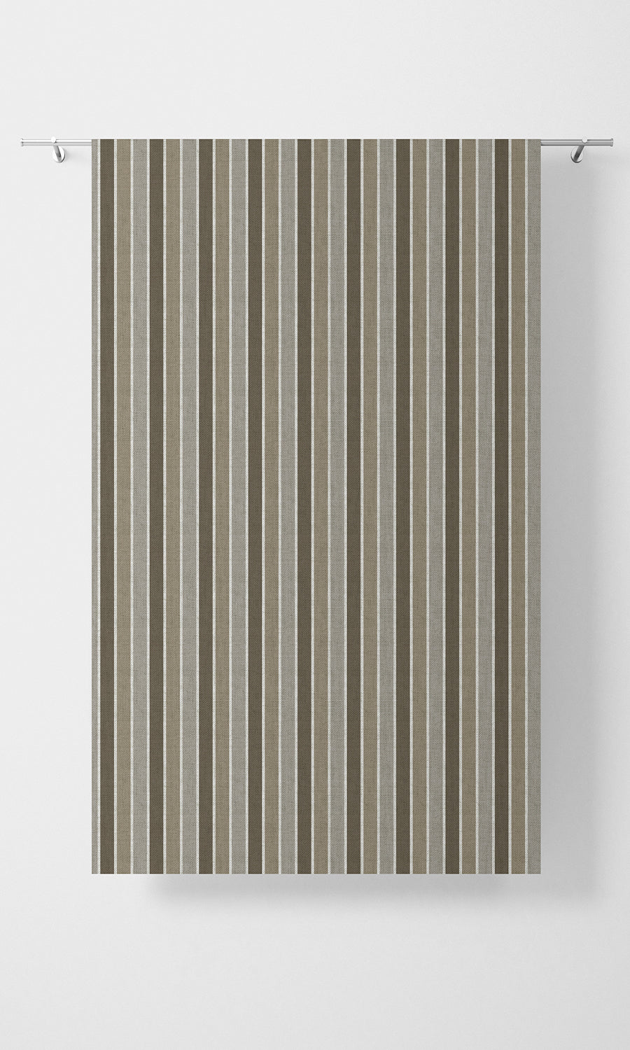 Striped Home Textile Fabric Material By the Metre (Beige/ Brown/ Grey)