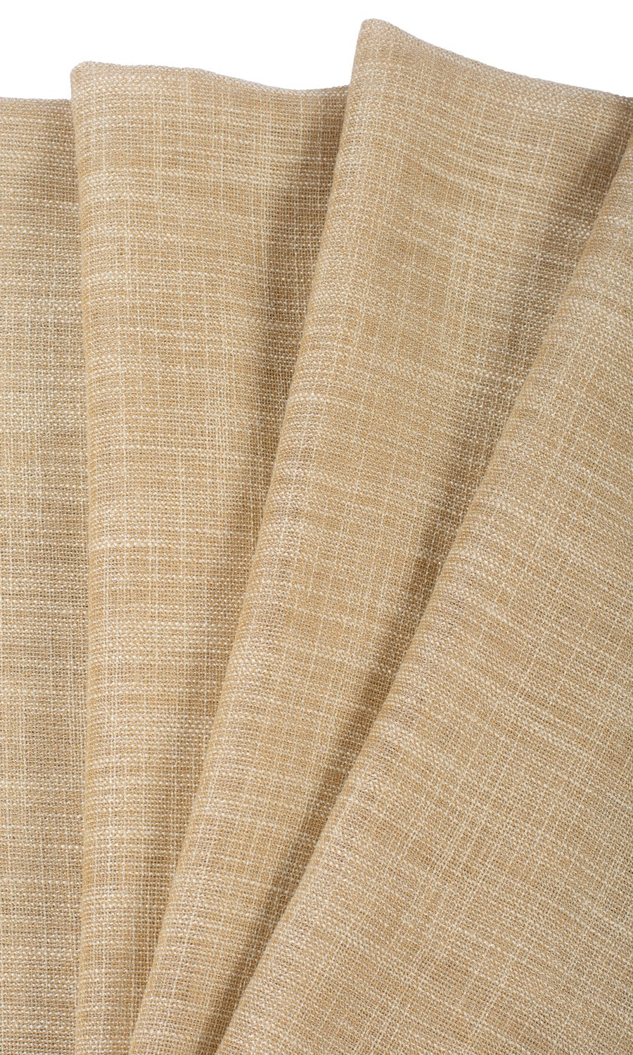 Textured Sheer Free Fabric Material Sample (Mustard Beige)