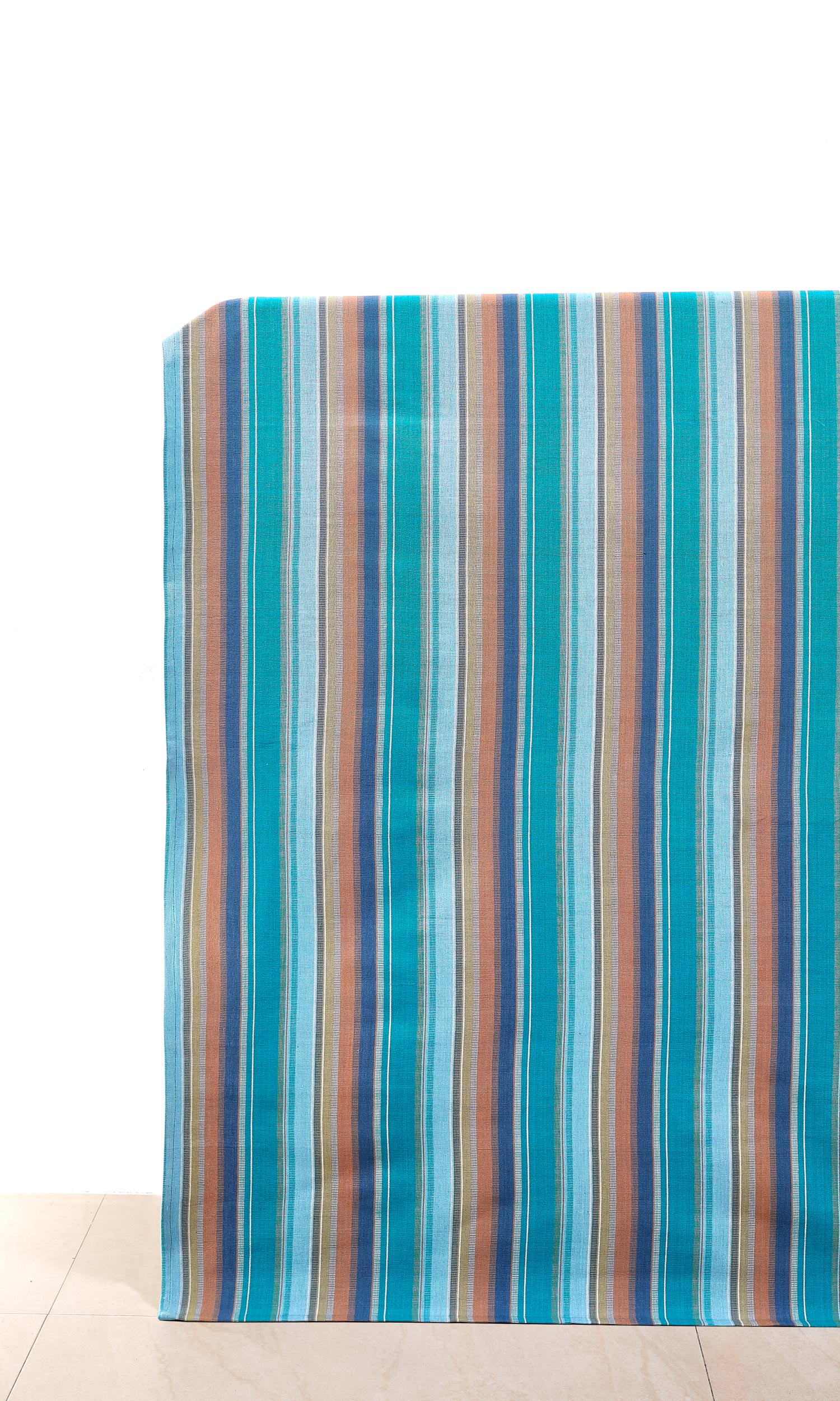 Cotton Window Treatments Fabric By the Yard (Blue)