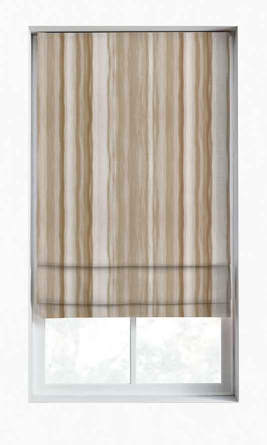 Room Darkening Striped Home Décor Fabric Sample (Brown/ Beige)
