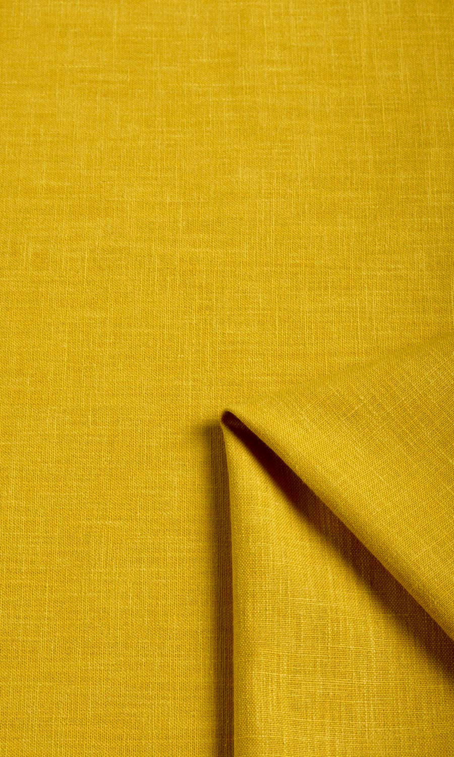 Poly-Cotton Blend Home Textile Fabric Material By the Yard (Yellow)