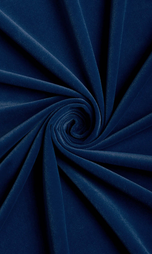 Velvet Home Décor Fabric By the Yard (Navy Blue)