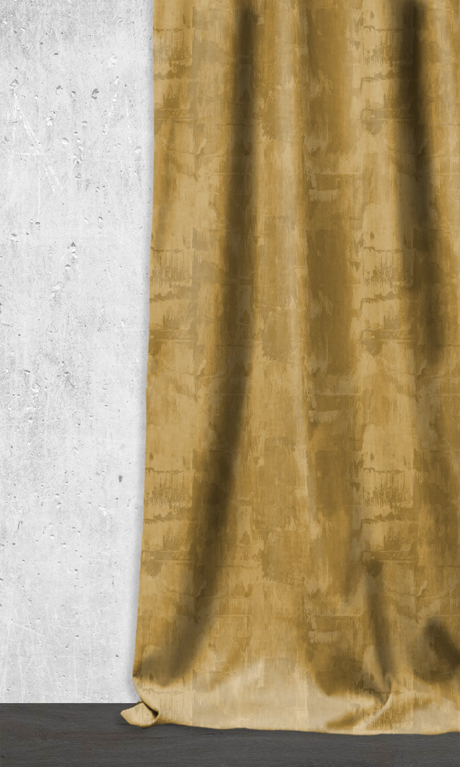 Dimout Striped Window Treatments Fabric By the Yard (Ochre Yellow/ Brown)