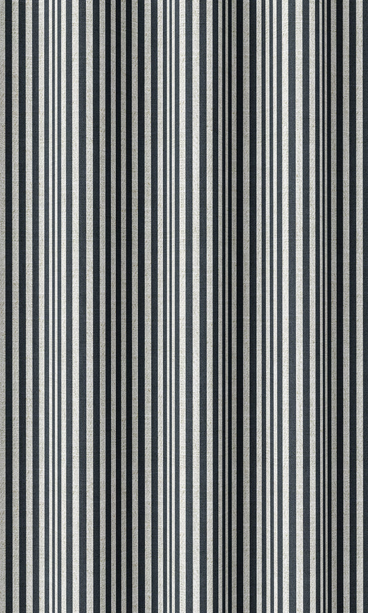Modern Striped Roman Shades (Midnight Blue)