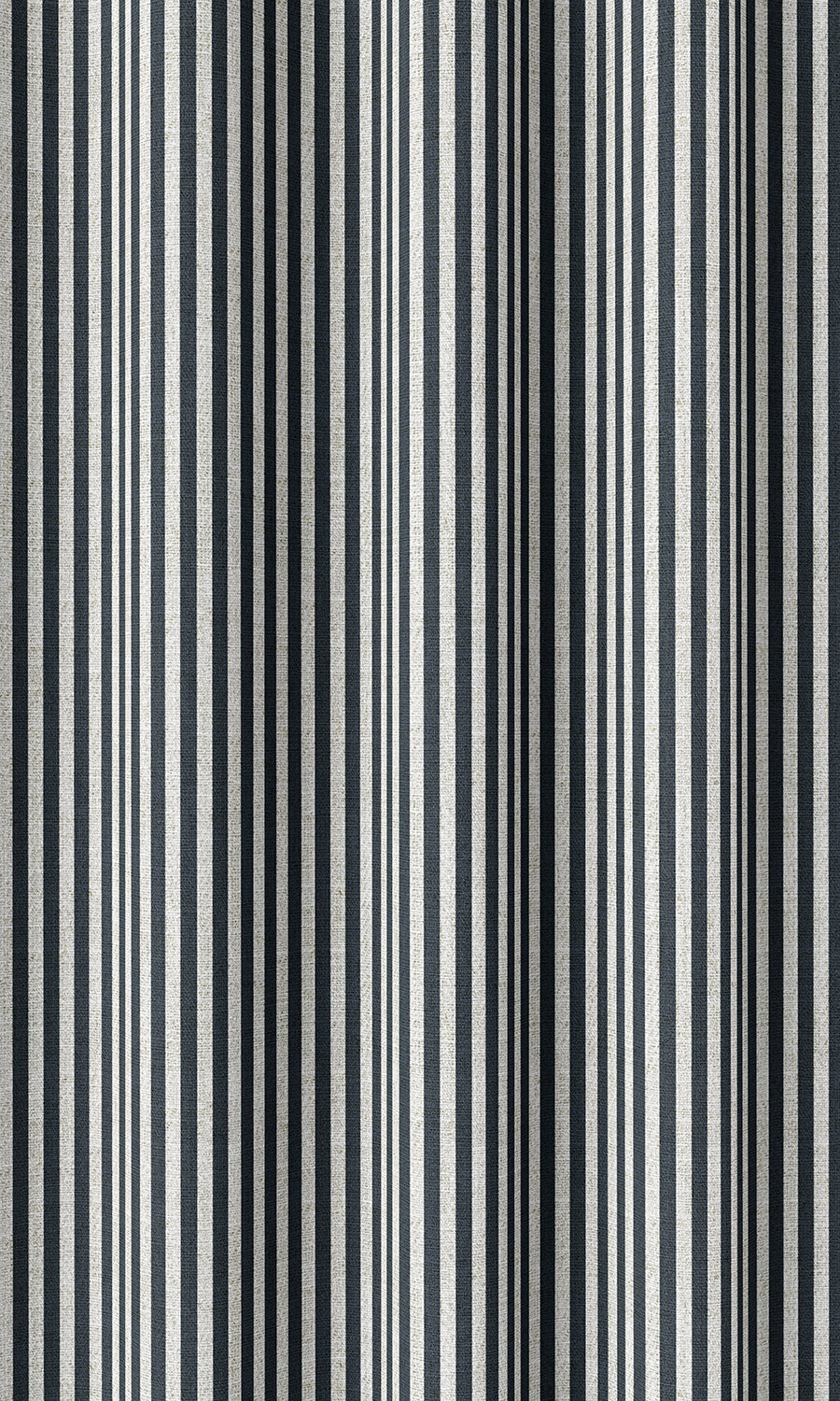 Modern Striped Home Décor Fabric By the Yard (Midnight Blue)