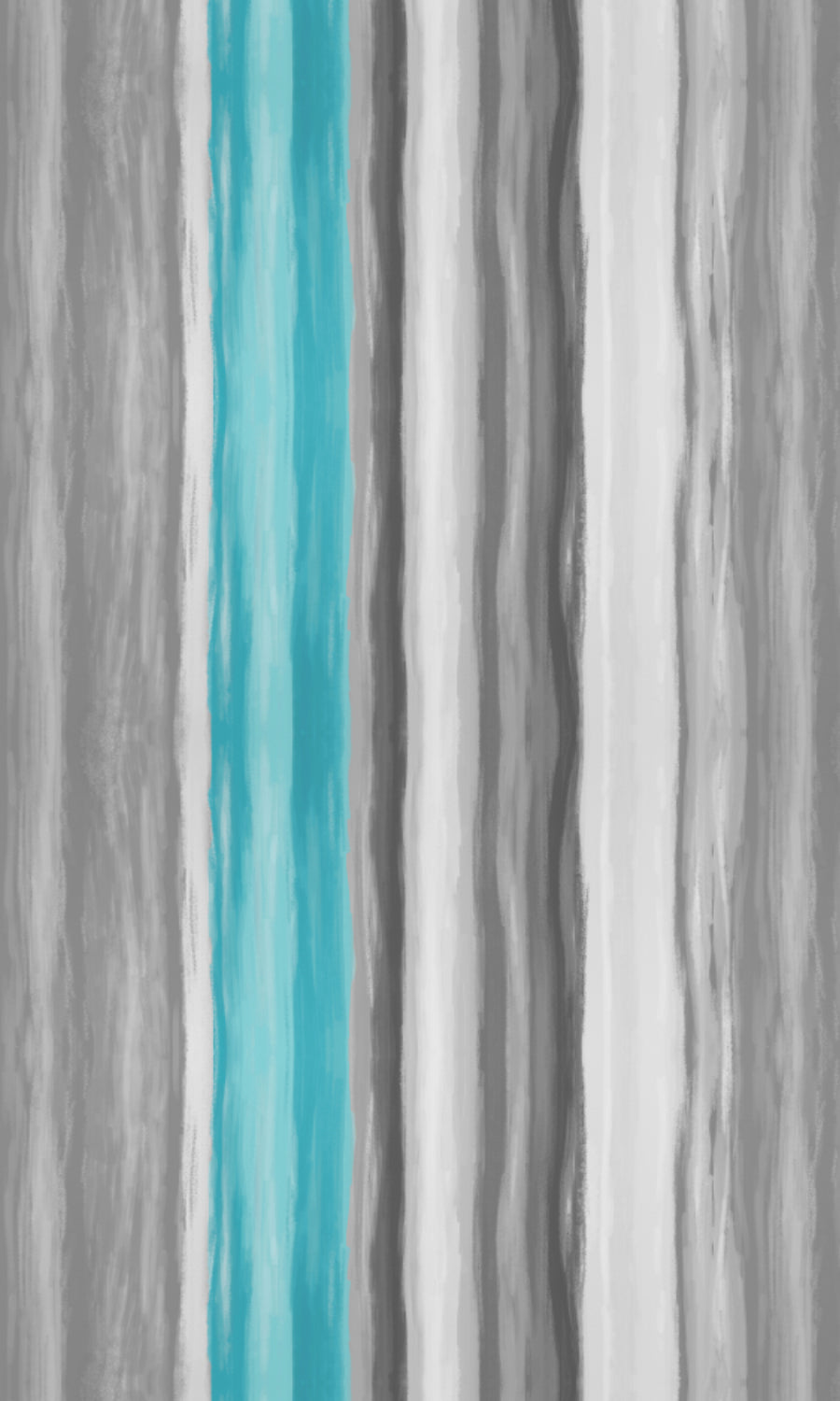 Dimout Striped Home Textile Fabric Material By the Yard (Grey/ Turquoise Blue)
