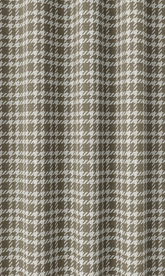 Check Patterned Blinds (Mocha Brown/ White)