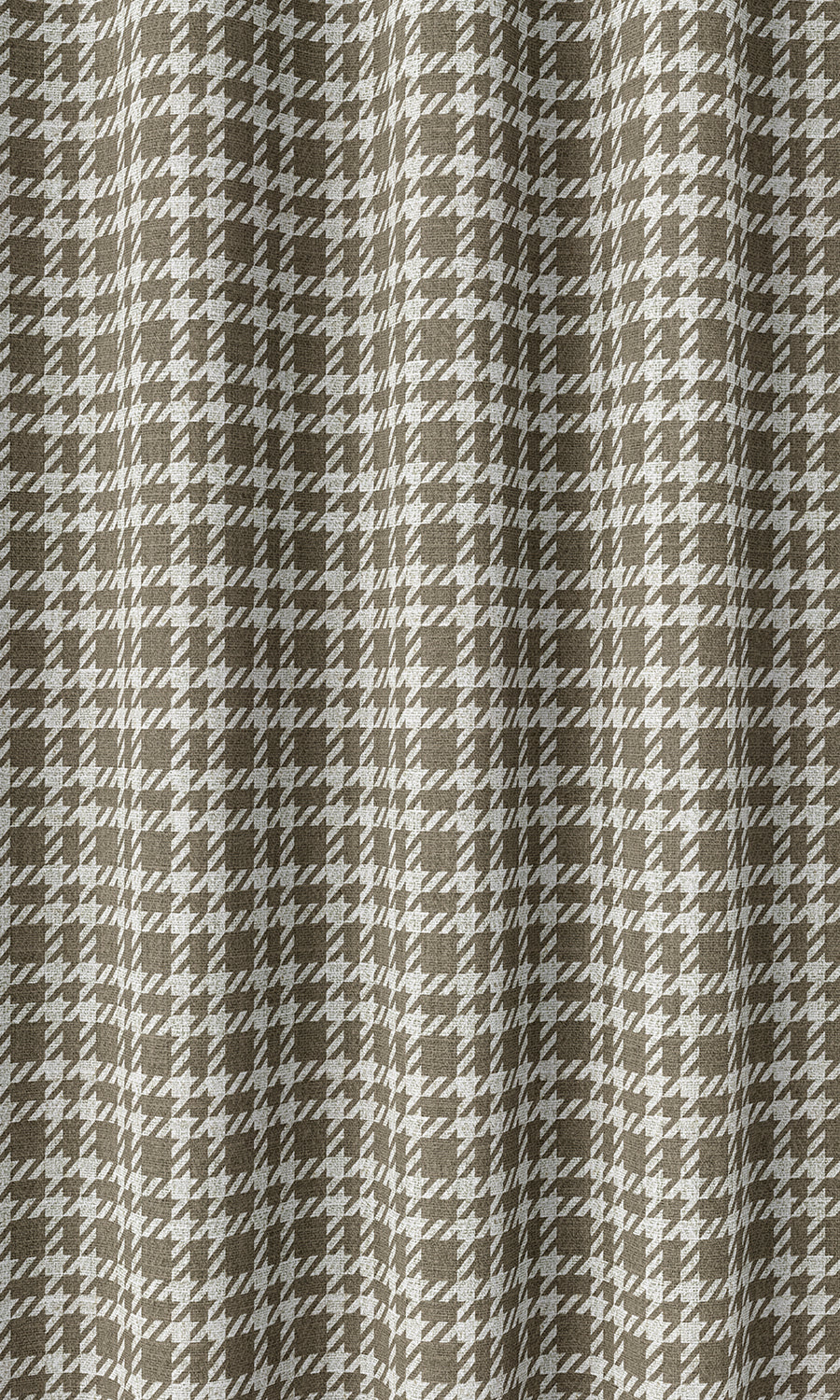 Check Patterned Home Décor Fabric By the Metre (Mocha Brown/ White)