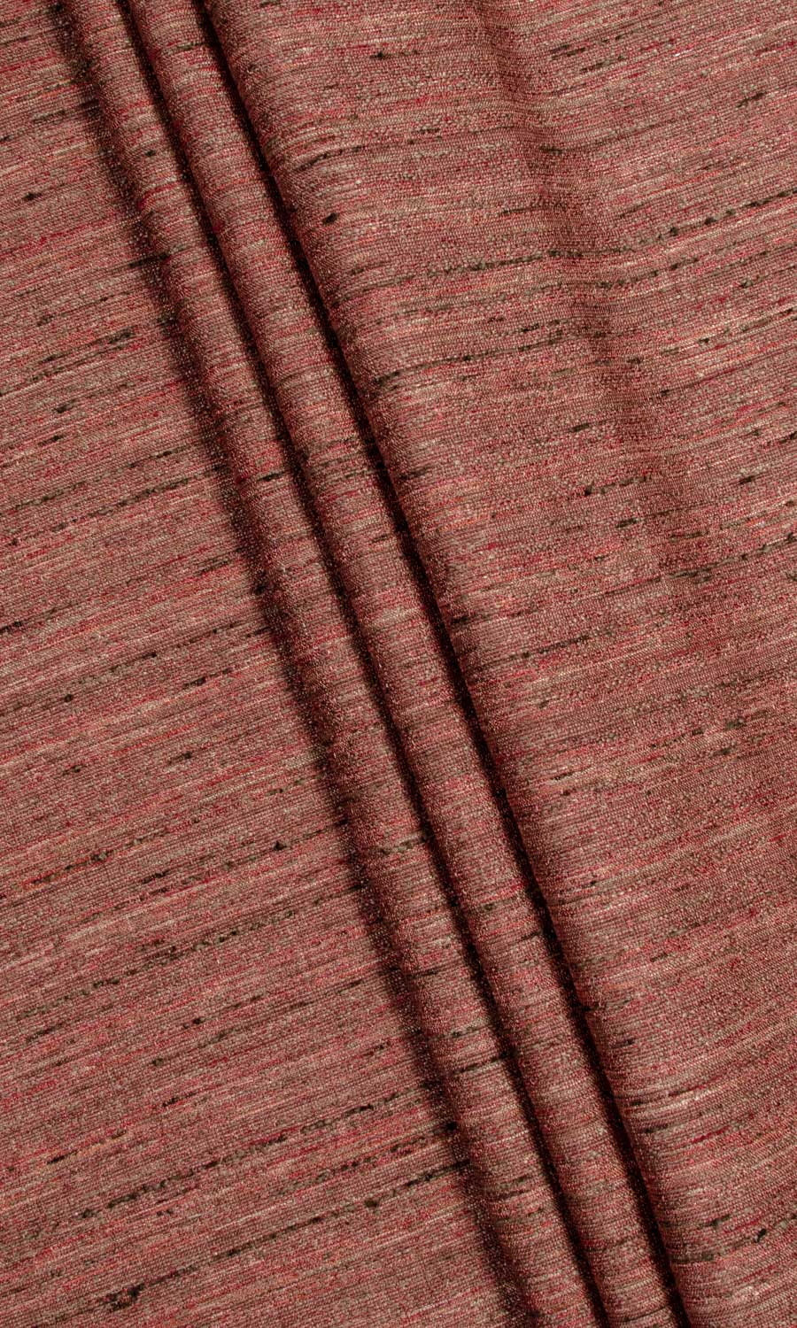 Faux Silk Textured Home Décor Fabric Sample (Brick Red)