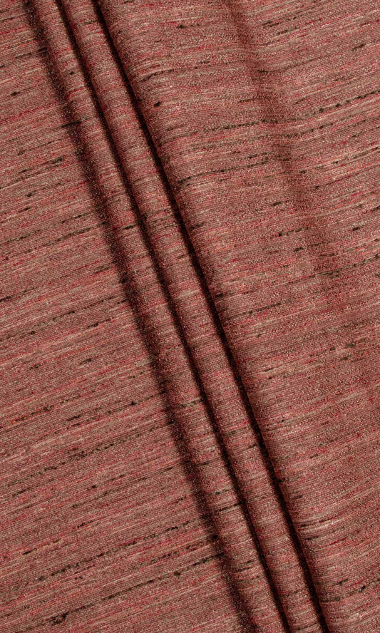 Faux Silk Textured Home Décor Fabric Sample (Brick Red)